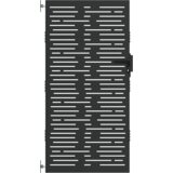 vidaXL Vrtna vrata Crna 105 x 200 cm Čelik s praškastim premazom | shoptok.hr