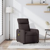  Masažni naslonjač od tkanine tamnosmeđi | shoptok.hr