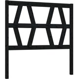  Uzglavlje za krevet crno 96 x 4 x 100 cm od masivne borovine | shoptok.hr