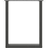  Noge za blagovaonski stol U-oblik 2 kom Crne 70 x (72-73) cm Čelik | shoptok.hr