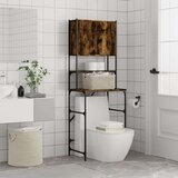 vidaXL omara za pralni stroj dimljen hrast 67x48x194 cm inženirski les | Shoptok.si