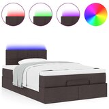 vidaXL okvir za krevet s madraca tamnosmeđi 120x190 cm od tkanine | shoptok.hr