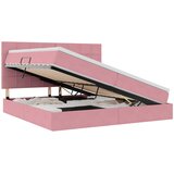  LED krevet za pohranu s madracem Ružičasta 200 x 200 cm Baršun | shoptok.hr