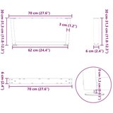  Noge jedilne mize V-oblike 2 kosa Bela 70x(30-31,3) cm Jeklo | Shoptok.si