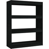 Ormarić za knjige / sobna pregrada crni 100x30x103 cm borovina | shoptok.hr