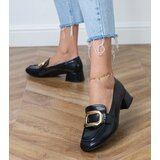 Gemre Black women's low-heeled shoes with a gold decoration Mareda | Shoptok.si