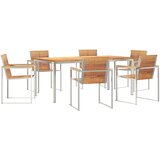 vidaXL 7-dijelni set za blagovanje u vrtu od čvrste tikovine, vanjski blagovački stol 180x90x75 cm od čvrste tikovine Cijene