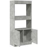 vidaXL Visoka omara betonsko siva 63x33x140 cm inženirski les | Shoptok.si