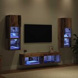TV zidna jedinica Zidne 6 pcs Staro drvo Konstruirano drvo | shoptok.hr