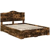  Krevetna konstrukcija s ladicama Dimljeni hrast 150 x 200 cm | shoptok.hr