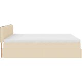 vidaXL otomanski krevet s madracem i LED krem 180x200cm od tkanine | shoptok.hr