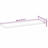  Plutajuća polica 80x20x2 cm Neobrađeno puno drvo akacije | shoptok.hr