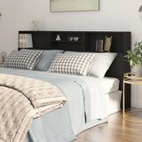 vidaXL Uzglavlje s ormarićem crno 200 x 19 x 103 5 cm | shoptok.hr