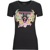 Guess Majice s kratkimi rokavi SS CN TRIANGLE FLOWERS TEE Črna | Shoptok.si
