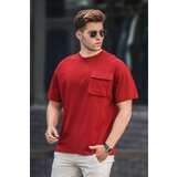 Madmext Claret Red Men's Pocket Detailed T-Shirt 5225 Cene