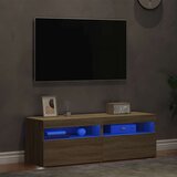 TV ormarići s LED svjetlima 2 kom boja hrasta 60 x 35 x 40 cm Cene