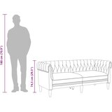  Dvosjed Chesterfield smeđi od tkanine | Eponuda.com