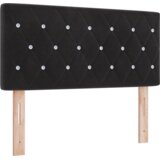 vidaXL Črna postelja z vzmetnico 90x190 cm iz žameta | Shoptok.si