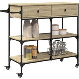  Kuhinjska kolica boja hrasta 105 x 42 x 95 cm konstruirano drvo | Eponuda.ba