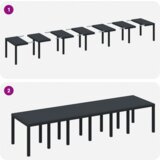  15-dijelni set za jelo u vrtu Antracit Poliratan | shoptok.hr