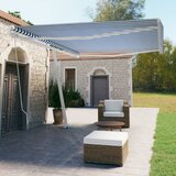 vidaXL Prostostoječa ročno zložljiva tenda 500x350 cm modra/bela Cene