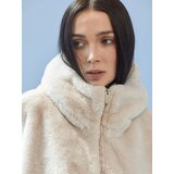 Sinsay Prsluk od umjetnog krzna s kapuljačom | shoptok.hr