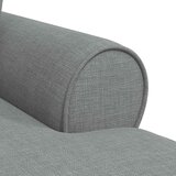  Naslonjač z krilom z blazino Svetlo siva 91 x 157 x 91 cm blago, (5000133189) | Shoptok.si