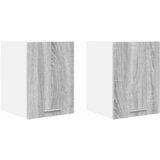 Viseći ormarić 2 pcs Siva Sonoma i bijela 30 x 31 x 40 cm | Eponuda.com