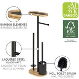 Wenko Črno/v naravni barvi jekleno stojalo za WC papir z WC ščetko Pomarolo – | Shoptok.si