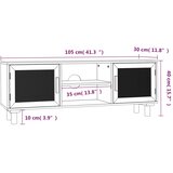 TV ormarić bijeli 105x30x40 cm od borovine i prirodnog ratana | shoptok.hr