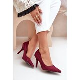PG2 Fabric women's heels in striped burgundy Tifidra | Shoptok.si