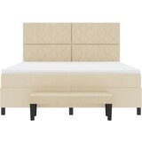 vidaXL Box Spring Krevet s Madracem &amp Klupom Krem 180x200 cm Tkanina | shoptok.hr