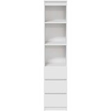vidaXL Visoka omara bel 37,5x35x180 cm inženirski les | Shoptok.si