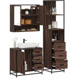 vidaXL 3-dijelni set kupaonskog namještaja boja smeđeg hrasta drveni | shoptok.hr