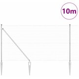  Ograda s postovima Srebrno 1,2 x 10 m Čelik | shoptok.hr