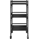  Kuhinjska kolica crna 50 x 35 x 75,5 cm od konstruiranog drva | Eponuda.com
