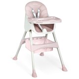 Milo pink stolica za hranjenje sa stolom | shoptok.hr