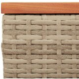  Vrtni bočni stolići 2 kom bež 55 x 34 x 37 cm poliratan i drvo | shoptok.hr