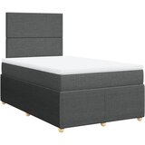 Maison Chic Box spring postelja - Vzmetna postelja z vzmetnico temno siva 120x200 cm blago SL5433, (21902482) | Shoptok.si