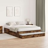  Krevet s prostorom za pohranu Dimljeni hrast Drvo 200 x 160 cm | shoptok.hr