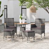 Maison Chic Seti vrtnega pohištva - Vrtna garnitura - Vrtni pohištvo set 5-delna poli ratan siva, (21816204) | Shoptok.si