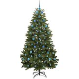  Umjetno božićno drvce S LED lampica Zelena 210 cm PVC i metal | shoptok.hr