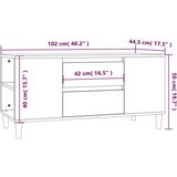 TV ormarić smeđi hrasta 102x44 5x50 cm konstruirano drvo | shoptok.hr