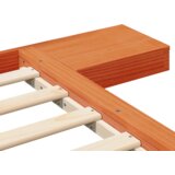  Krevetna konstrukcija s noćnim ormarićima Smeđi vosak 90x190cm Čvrsto drvo | shoptok.hr