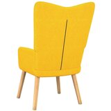  Stolica za opuštanje s osloncem za noge boja senfa od tkanine | shoptok.hr
