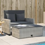 Maison Chic Vrtni kavč - Zunanji kavč z blazinami 2-sedežni svetlo siv poli ratan, (22043962) | Shoptok.si