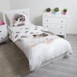 Jerry Fabrics Bijela/smeđa pamučna dječja posteljina za krevet za jednu osobu 140x200 cm Hedgehog – | shoptok.hr