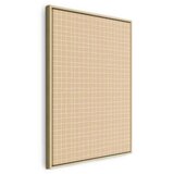  Slika - Waving Lines - Creamy Grid on a Noisy Pastel Background 40x60 U prirodnom drvenom okviru | shoptok.hr