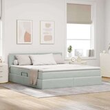 Krevet s od storage Svijetlo siva 160 x 200 cm Baršun | shoptok.hr