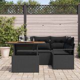  Vrtni set za objed s jastukom 5 pcs Crna i smeđa | shoptok.hr